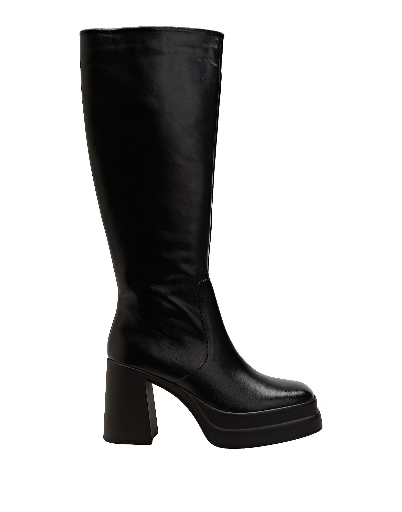 Ботинки Leather Square Toe High Boots 8 By Yoox, черный