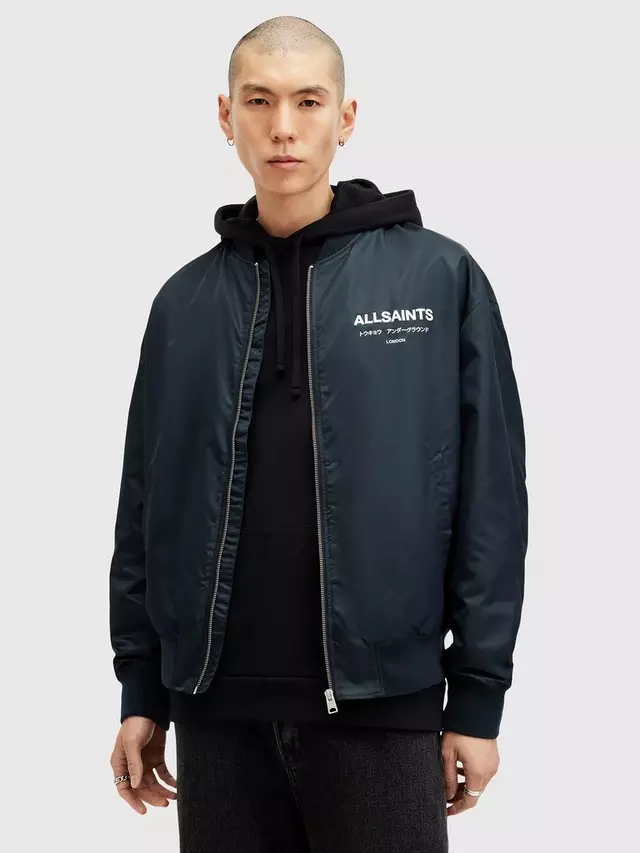 

Куртка AllSaints Underground Bomber, темно-синий