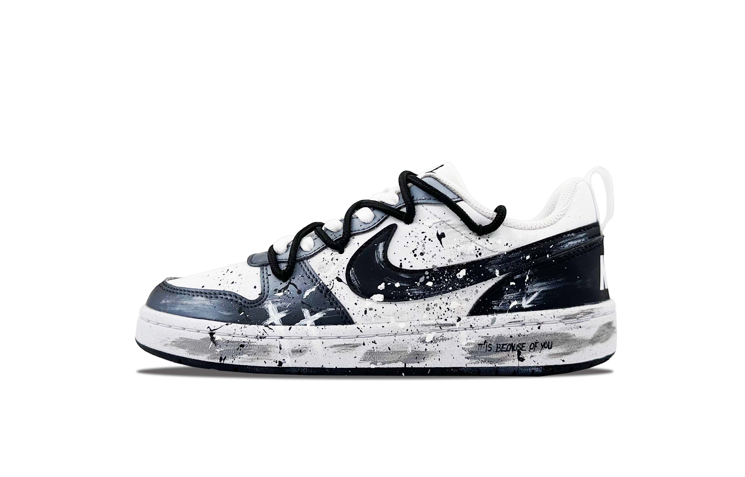 

Низкие детские кроссовки для скейтбординга Court Borough для подростков Nike, черный