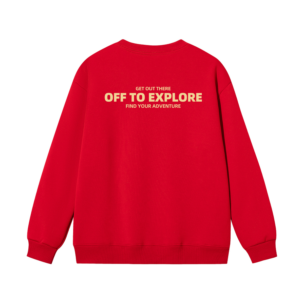 

Детская толстовка с круглым вырезом утолщенная Jeep, new year красный fleece-lined