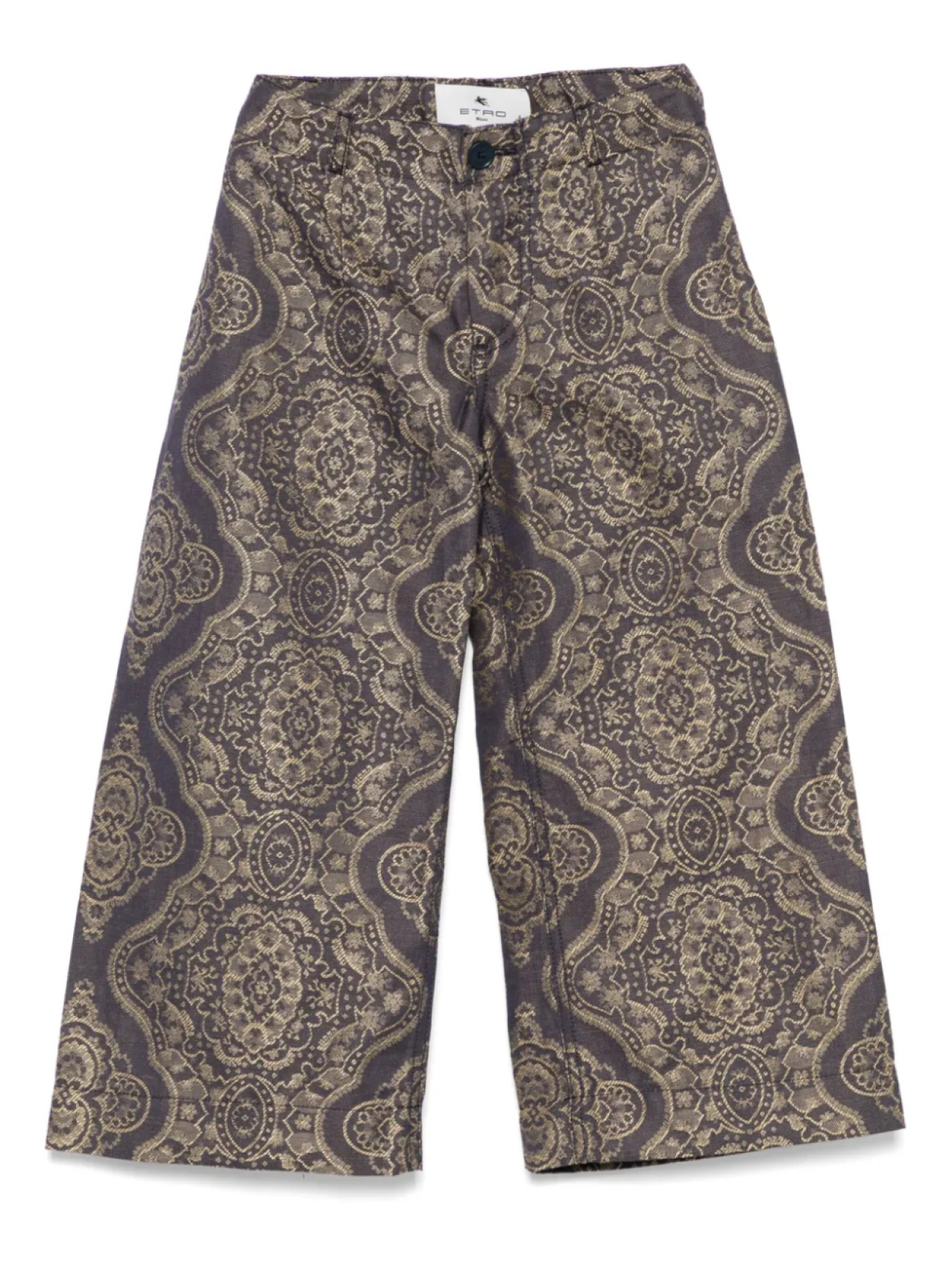 

ETRO KIDS жаккардовые брюки с узором, синий