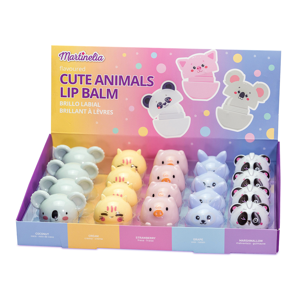 

Бальзам для губ для детей cute animals lip balms Martinelia, количество 1 шт.
