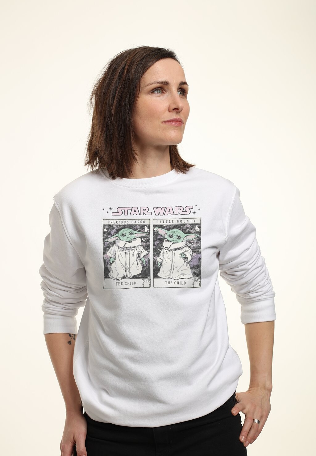 

Толстовка STAR WARS: THE MANDALORIAN BB YODA TAROT Star Wars, белый