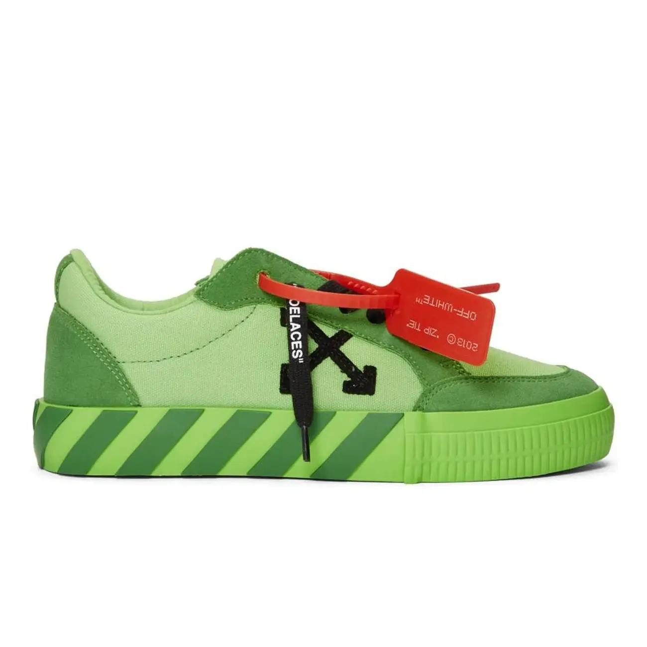 

Зеленые льняные мужские кроссовки Off-White