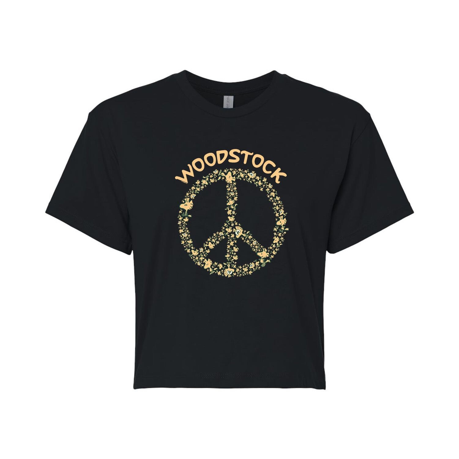 

Укороченная футболка с рисунком Peanuts Woodstock Peace Sign для юниоров Licensed Character