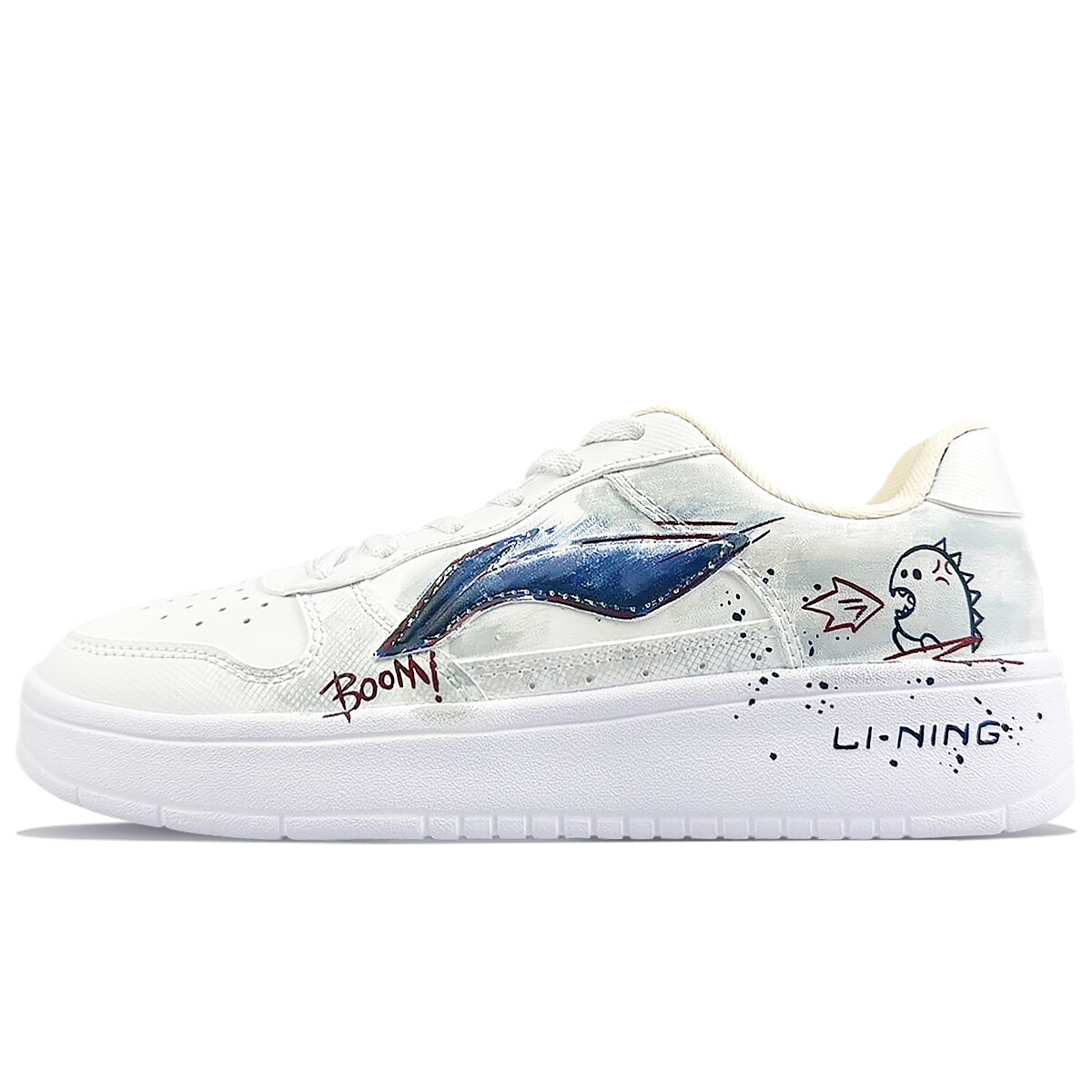 

Кроссовки LINING Pontoon Boats Skateboarding Shoes Men Low-top Blue, белый