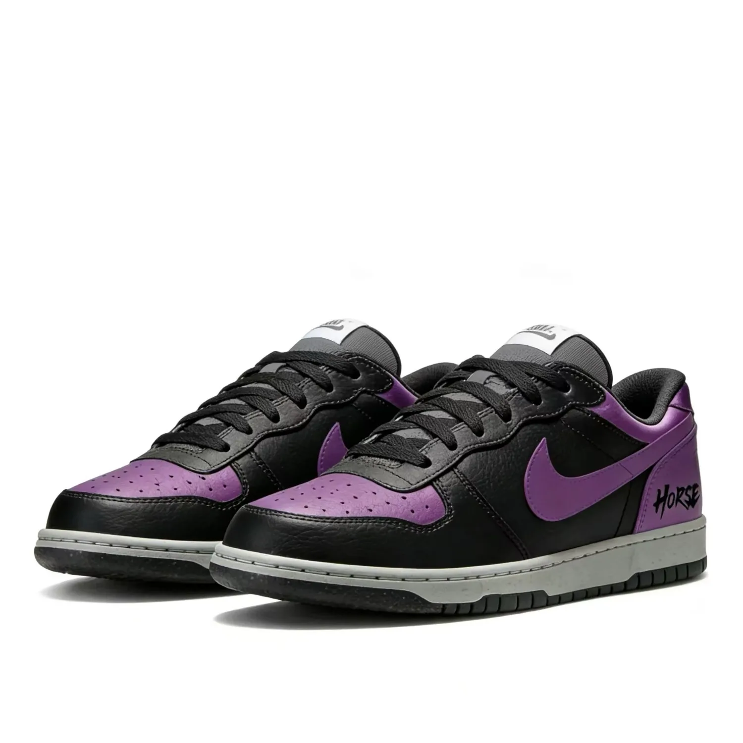 Nike Big Charm Purple Abrasion Resistant Slip Resistant Low top Skateboard Shoes Men's Black Purple — фото 4