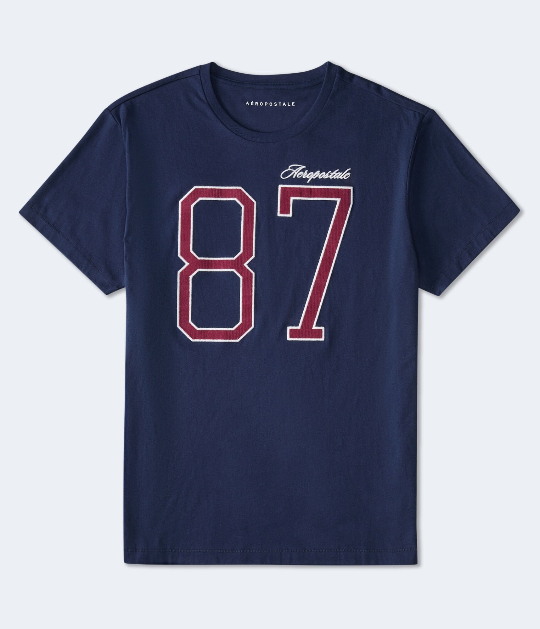 

Футболка Aeropostale Large 87 с графической аппликацией, цвет navy 402