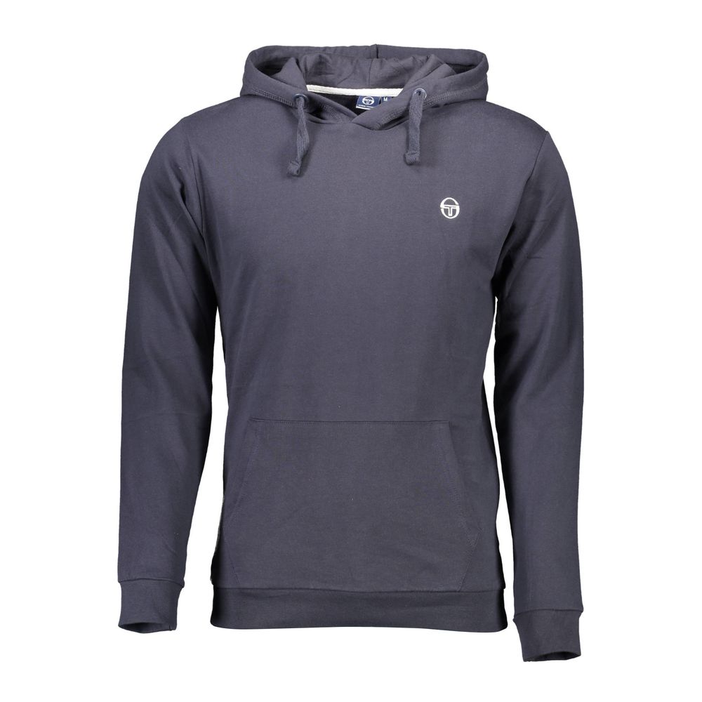 

Синий хлопковый мужской свитер с капюшоном Sergio Tacchini