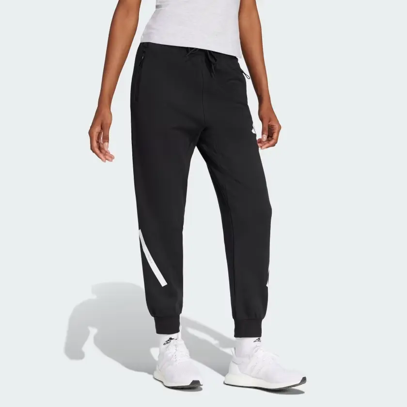 Женские спортивные брюки Z.N.E. Adidas черно-белые — фото 3