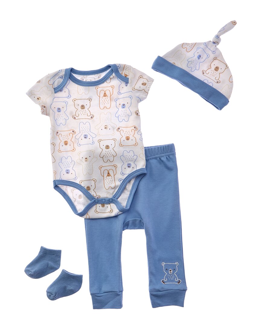 Набор для новорожденных Quiltex Bears из 4 предметов, белый — фото 2