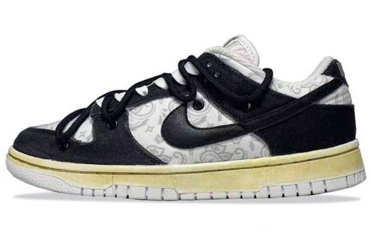 

Кроссовки Nike Dunk Skateboard Shoes Women's Low-Top Black White Gray
