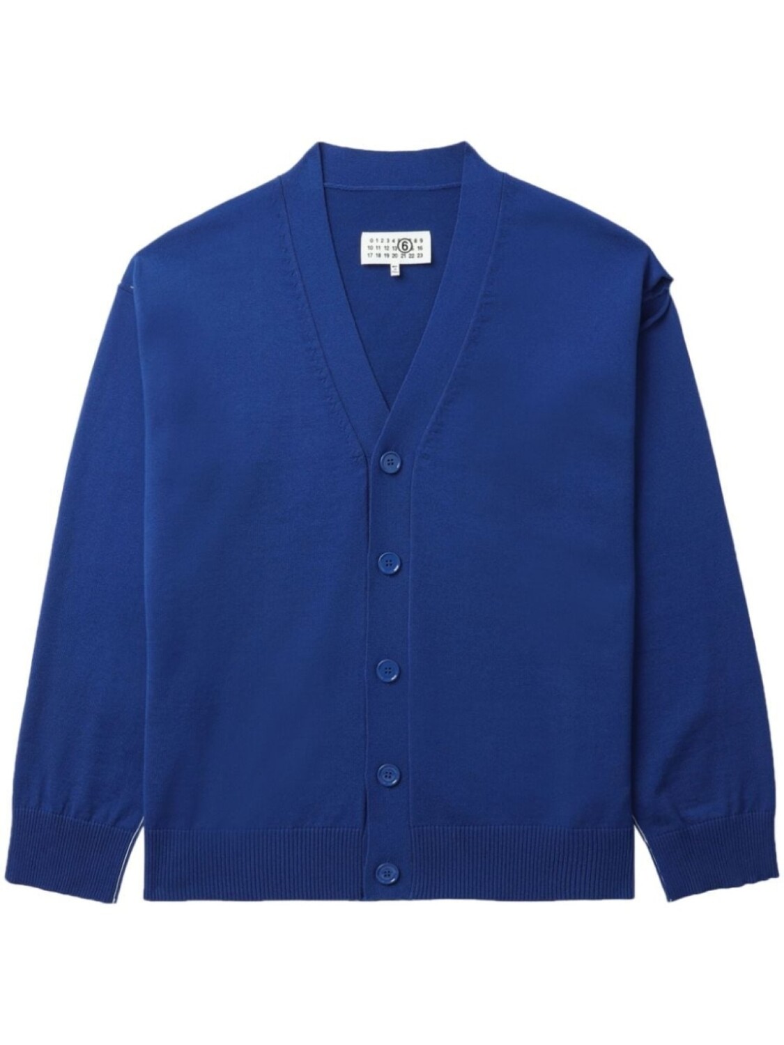 

MM6 Maison Margiela кардиган тонкой вязки с вырезом, синий