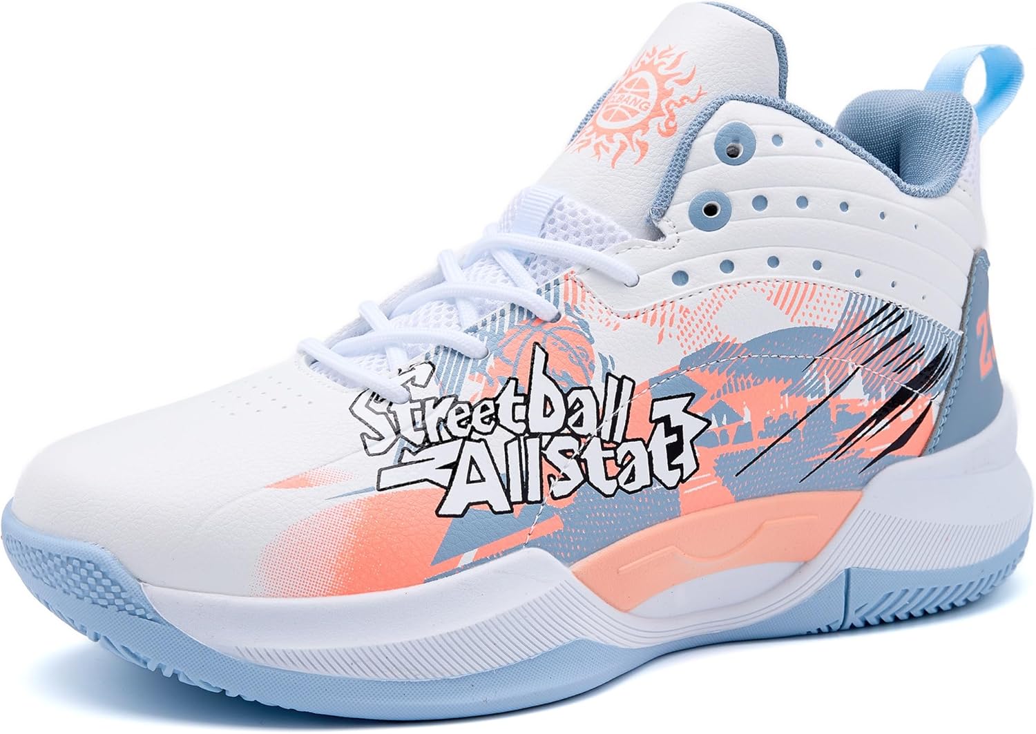 

Мужские баскетбольные кроссовки kniaiwx, легкие, дышащие, с нескользящей подошвой для тренировок на уличных кортах, оранжевый/серый