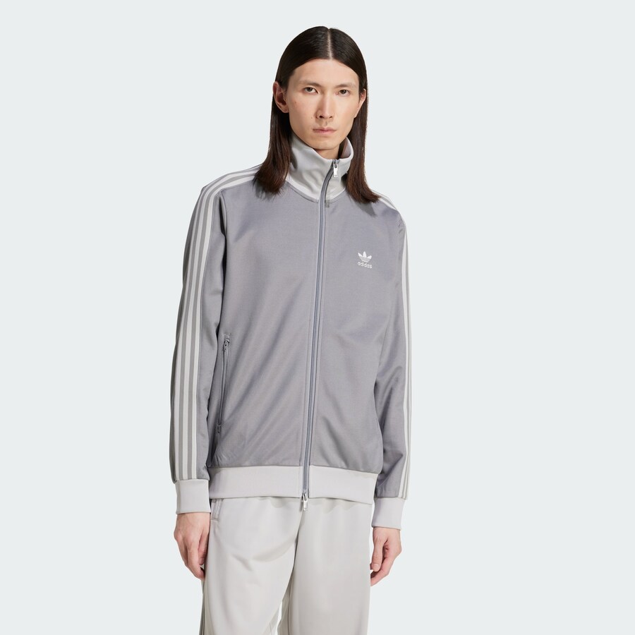 

Толстовка с капюшоном на молнии ADIDAS ORIGINALS Adicolor Classics Beckenbauer, цвет Grey/Light grey