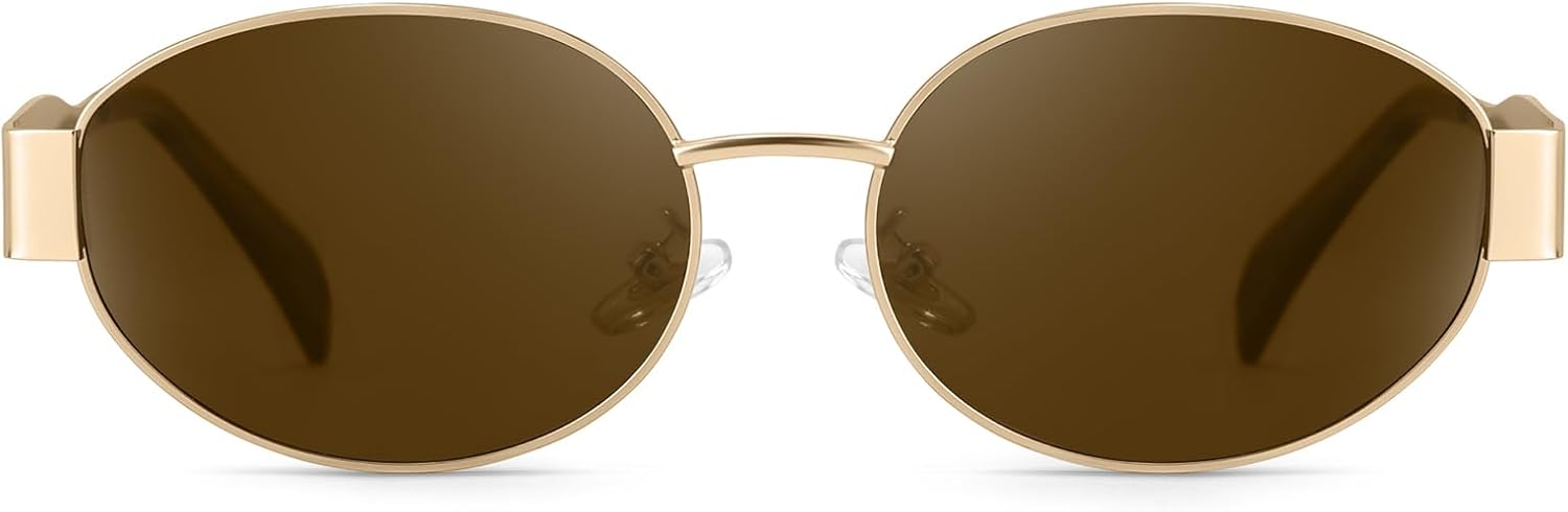 

Солнцезащитные очки IGnaef Retro Oval для женщин. Модные дизайнерские солнцезащитные очки. Женские солнцезащитные очки. Модные аксессуары 2024 года. IF3455, C03 Gold | Brown