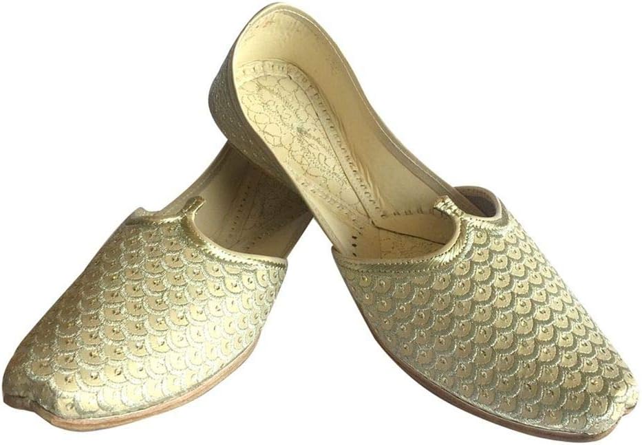 Мужские пунджабские джутти Step n Style для шервани, кремовые с золотой зари, дизайнерские лоферы, этническая обувь — фото 2