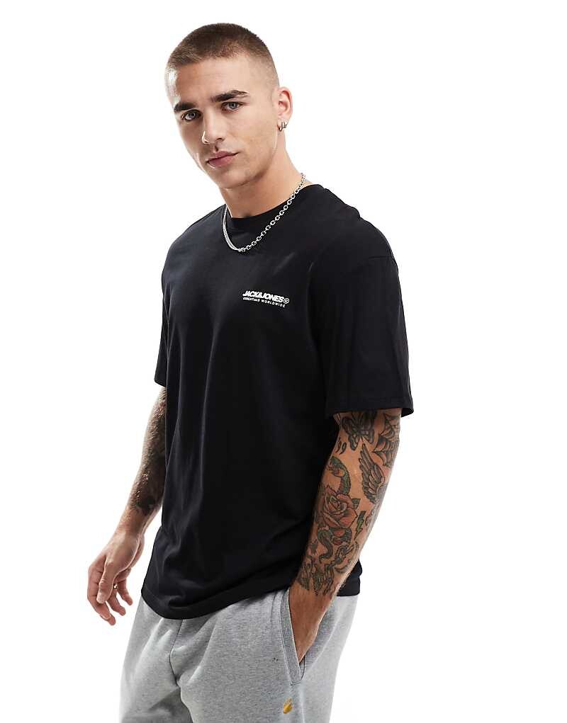 

Jack & Jones — черная футболка с логотипом
