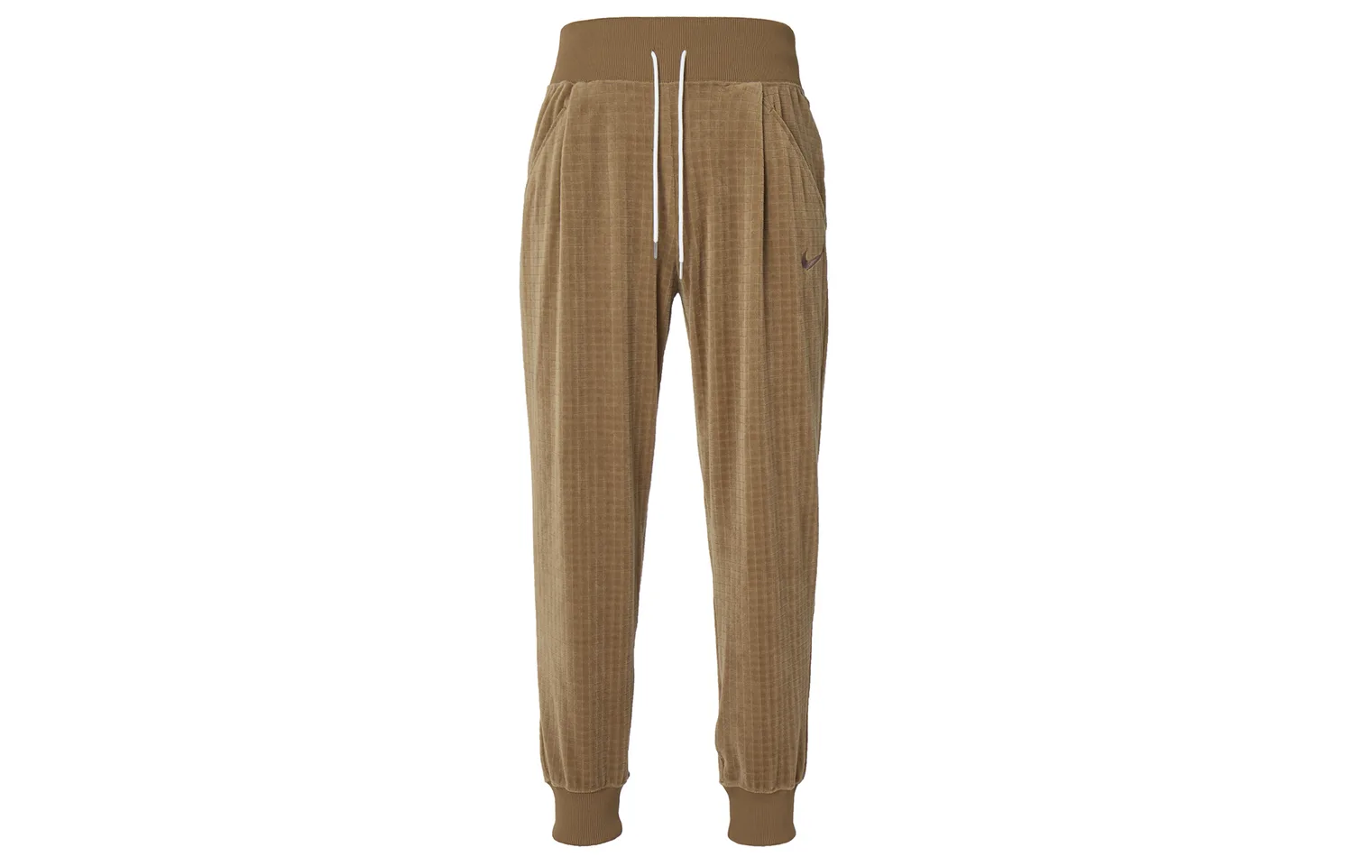 Nike Вязаные спортивные штаны женские yale brown/ironstone с манжетами — фото 3