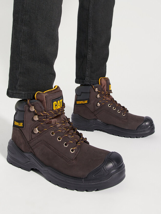 Ботильоны на шнуровке CAT Footwear Striver Bump St S3 P725098, коричневый — фото 2