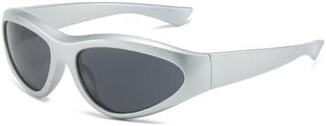 

Спортивные солнцезащитные очки в стиле панк 2027 года для женщин и мужчин, в стиле стимпанк, зеркальные, винтажные, с защитой от УФ-излучения UV400 MTZJH, C6 Silver Black