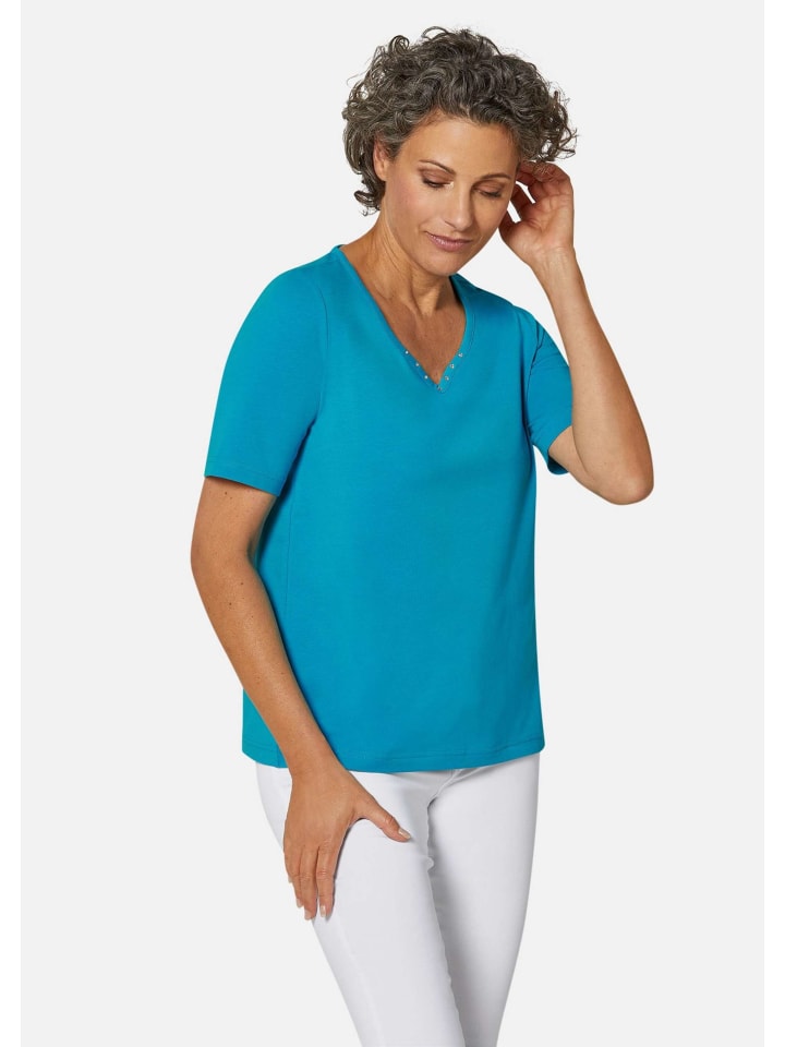 

GOLDNER Укороченный размер: Базовая футболка с коротким рукавом из хлопка цвета бензина