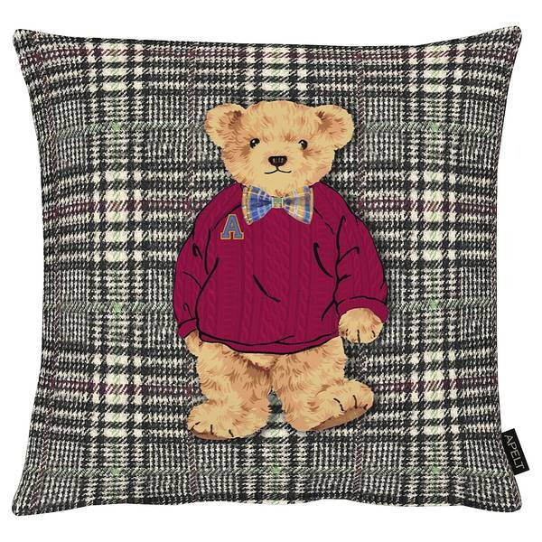 

Декоративная подушка Apelt Bruno, 45x45x10 см цвет grau/rot