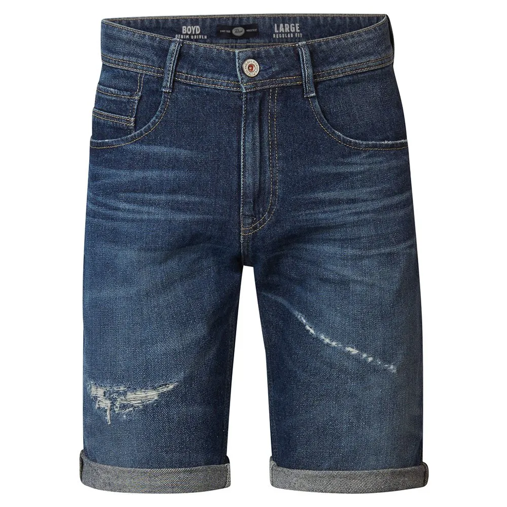 

Шорты Petrol Industries Boyd Ripped Repaired Relaxed Fit denim, синий