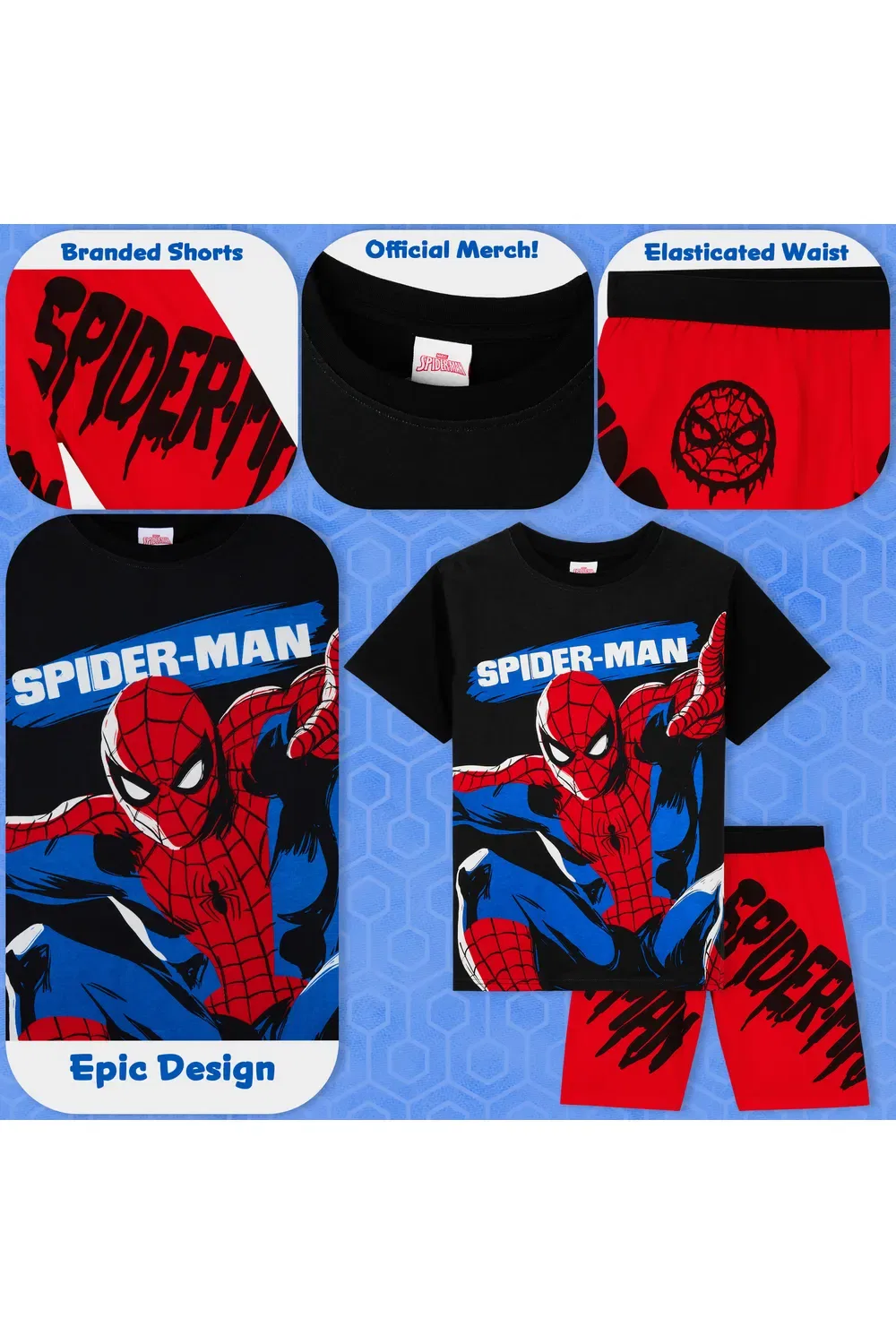 Пижама Spiderman для мальчиков Marvel, мультиколор — фото 4