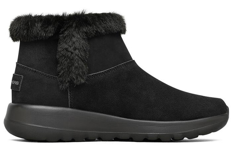 Женские ботинки Skechers зимние с мехом, черный — фото 2