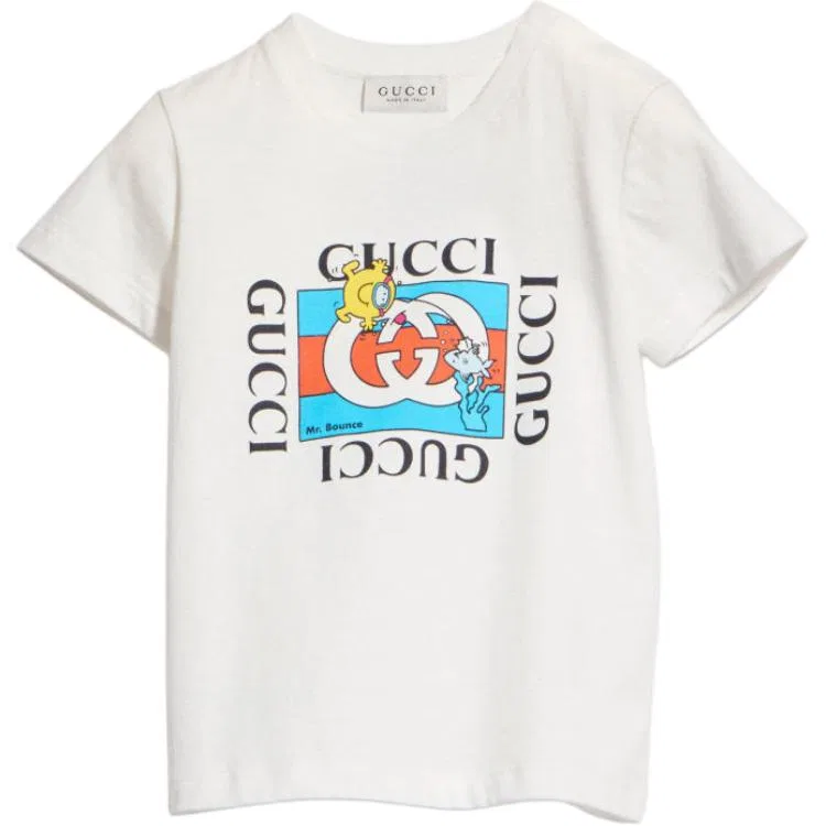 Футболка детская GUCCI Crew Neck белая — фото 3
