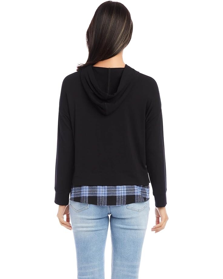 

Свитер Karen Kane Contrast Hem Hoodie, черный