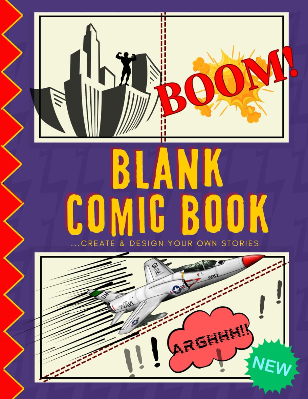 

Blank Comic Book: Create & Design Your Own Story With Ready-Made Templates for You to Get Creative. (Drawing Gift Kids and Adults) (Independently published)
