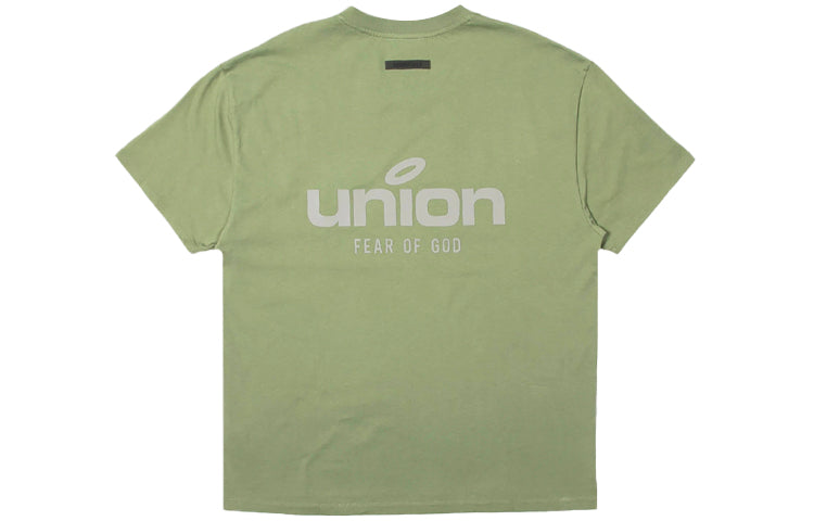 Футболка Fear of God Essentials x Union LA FW21 Vintage Tee Army FOG-FW21-092, зеленый — фото 2