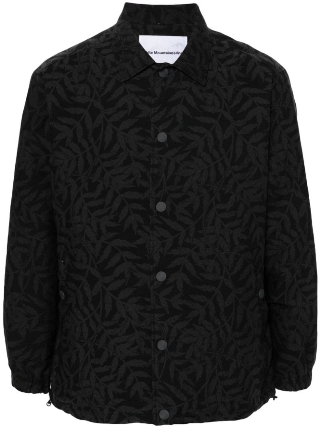 

White Mountaineering жаккардовая куртка-рубашка, серый