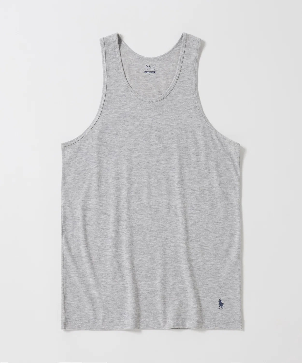 Танк топ POLO RALPH LAUREN из хлопка с полиэстером, серый