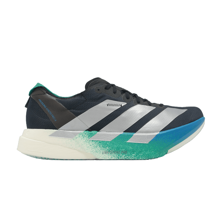 

Кроссовки Adizero Adios Pro 4 'Black Silver Glory Green', черный