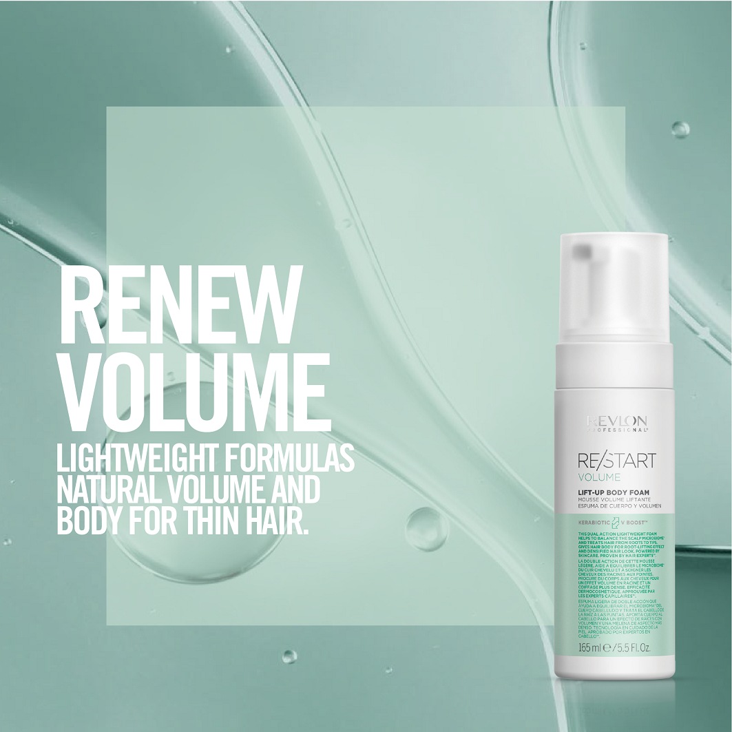Мусс для волос restart re/start volume volumenschaum für feines haar Revlon Professional, объем 165 мл — фото 3