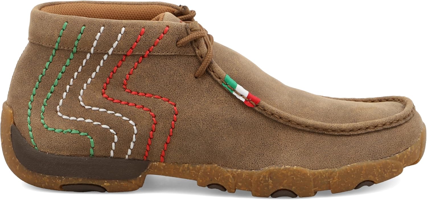 Мужские мокасины Twisted X Chukka Driving Moc, Bomber & Mexican Heritage Stitching — фото 4