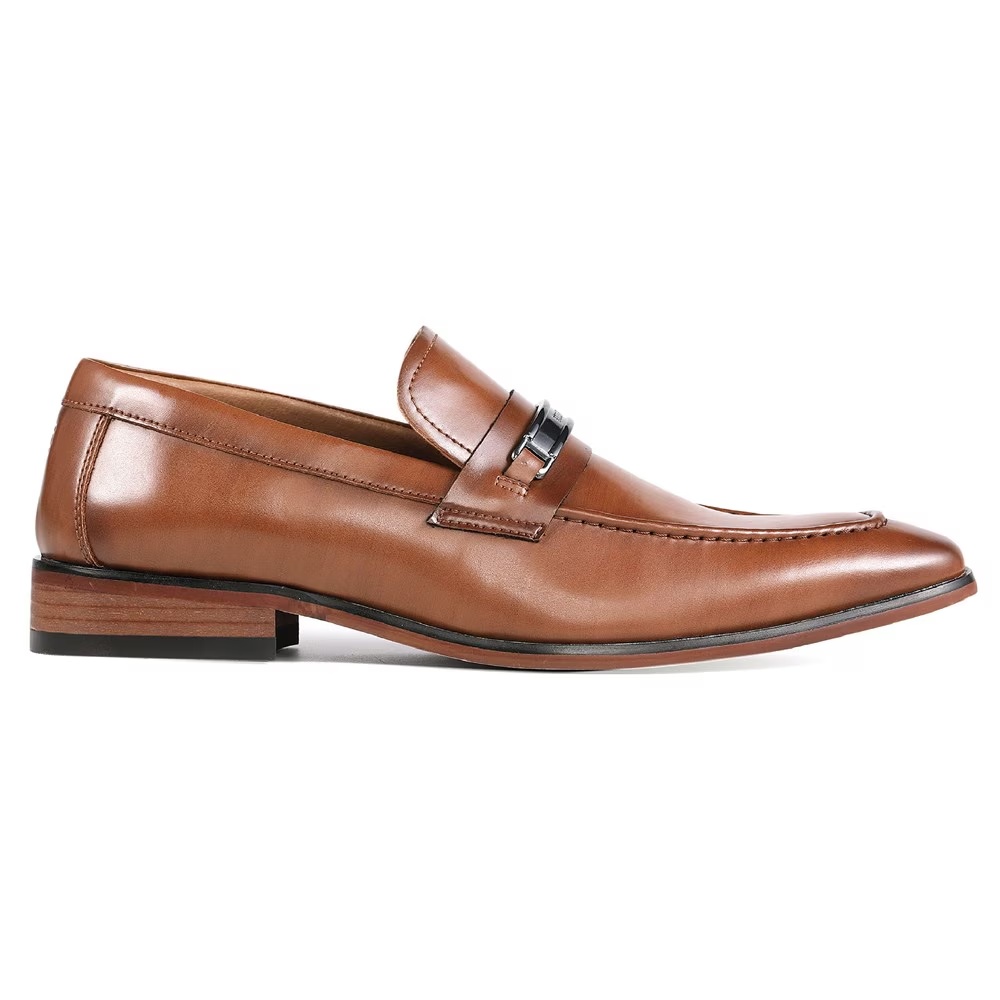 Туфли мокасины с вышитым носом Speer от Tommy Hilfiger, cognac faux leather — фото 2