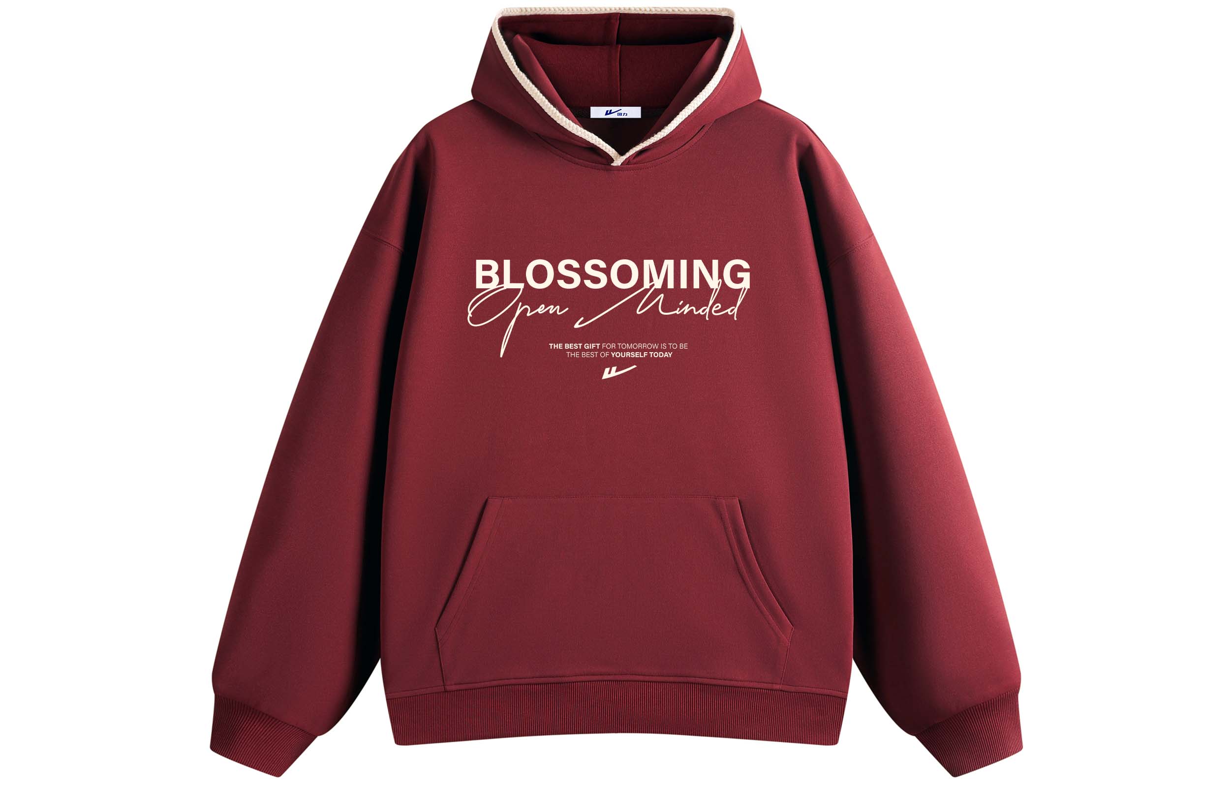 

Толстовка Unisex Hooded Moderate Regular WARRIOR, burgundy