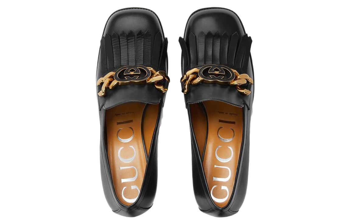 Туфли женские Gucci на высоком каблуке, черный — фото 2