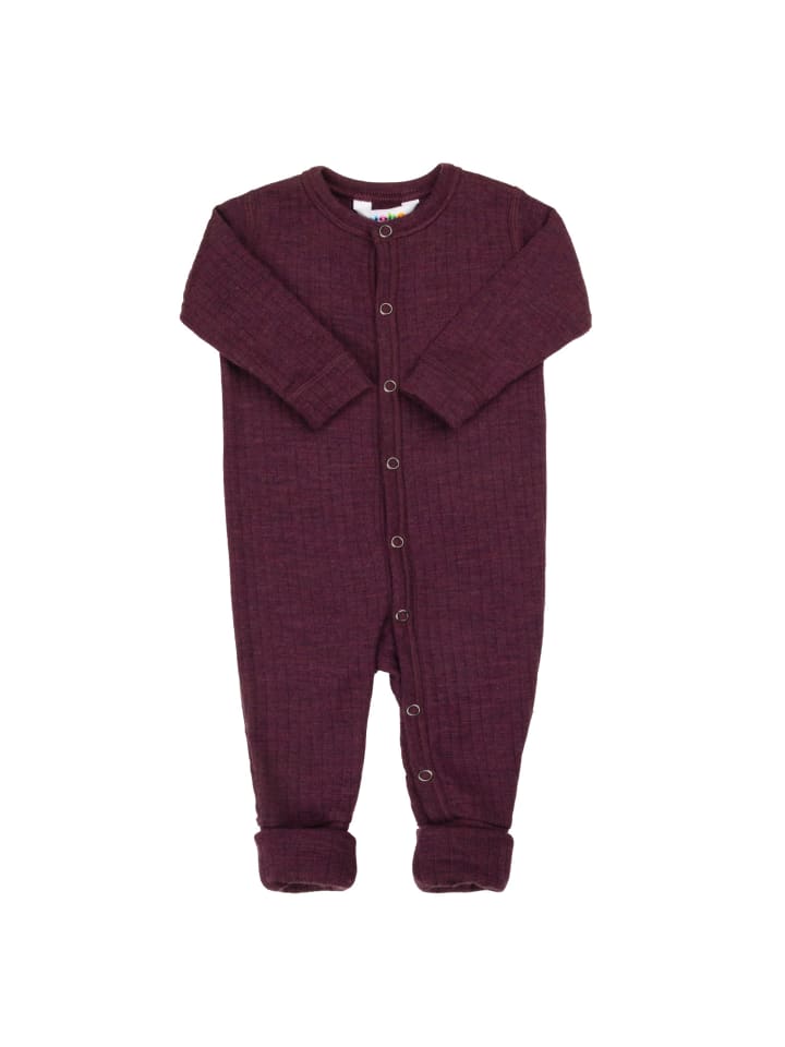 

Комбинезон/слип из мериносовой шерсти сливового цвета Joha