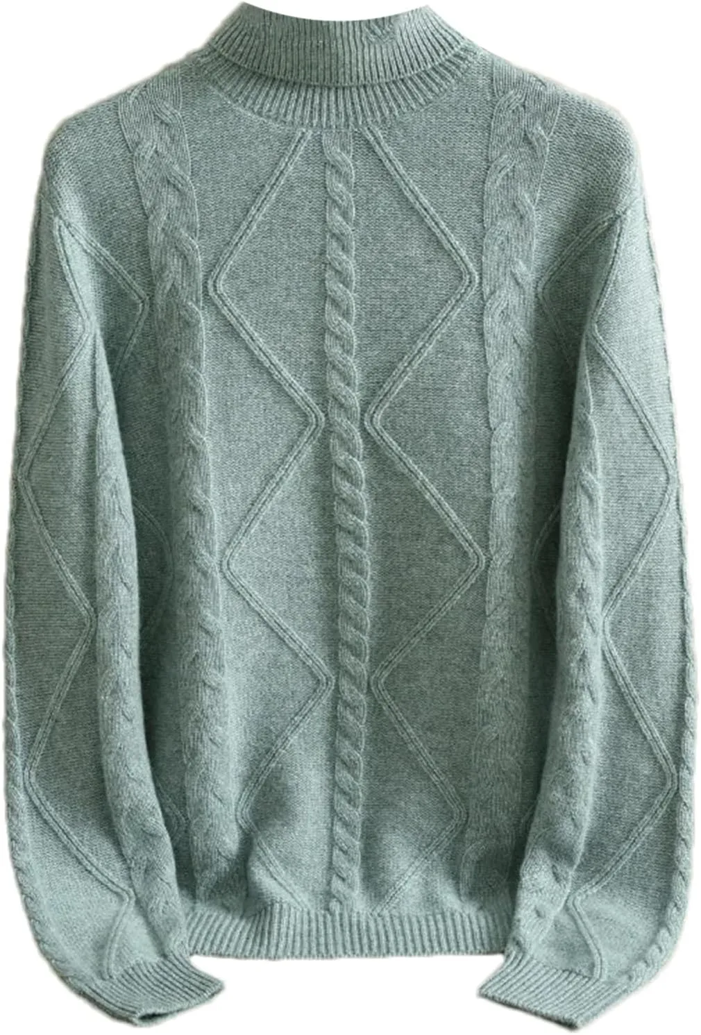 

Мужской свитер из кашемира с воротником-стойкой и жаккардовым узором Kelsiop