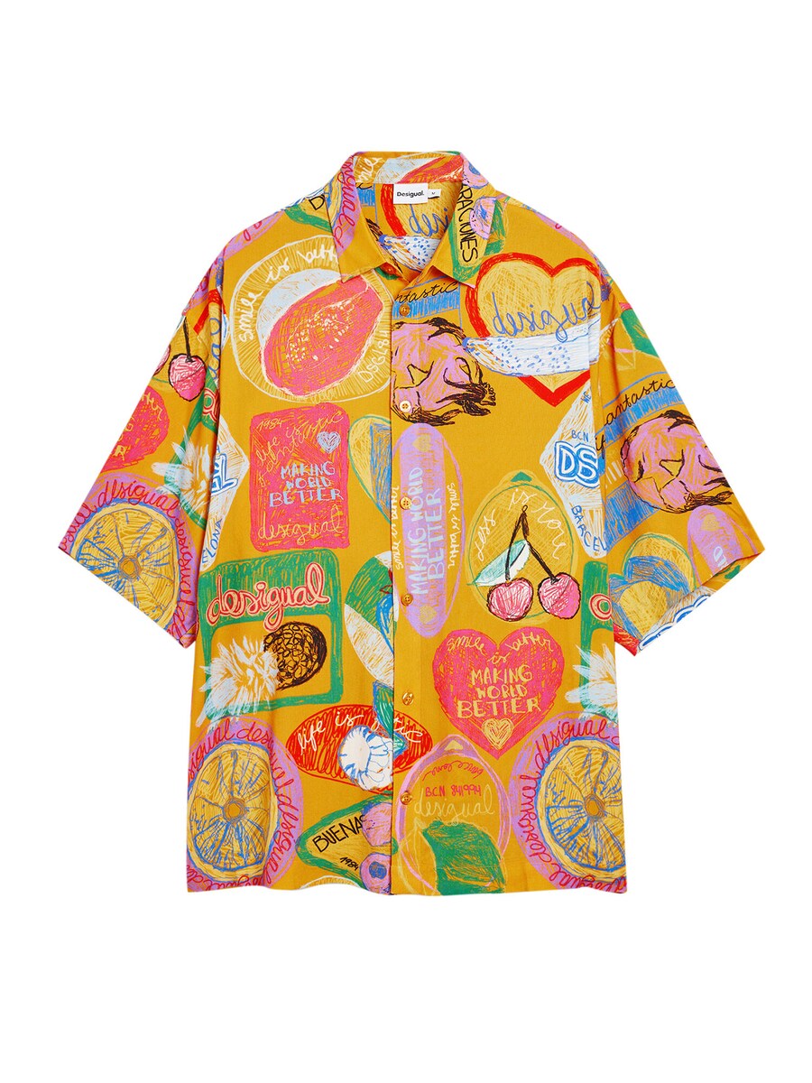 

Рубашка на пуговицах Comfort fit Desigual, оранжевый