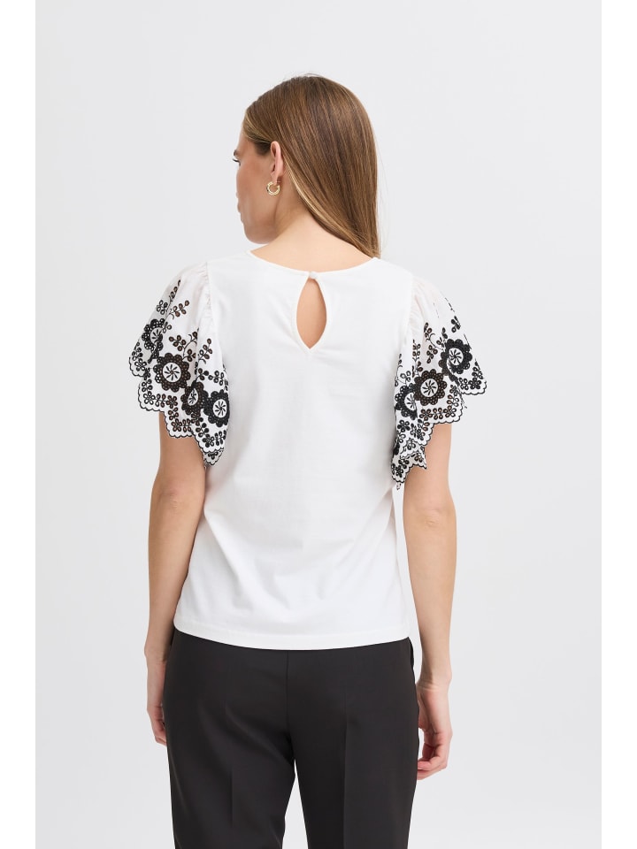 

Блузка с короткими рукавами IHMALUI, стандартный крой, Cloud Dancer ICHI