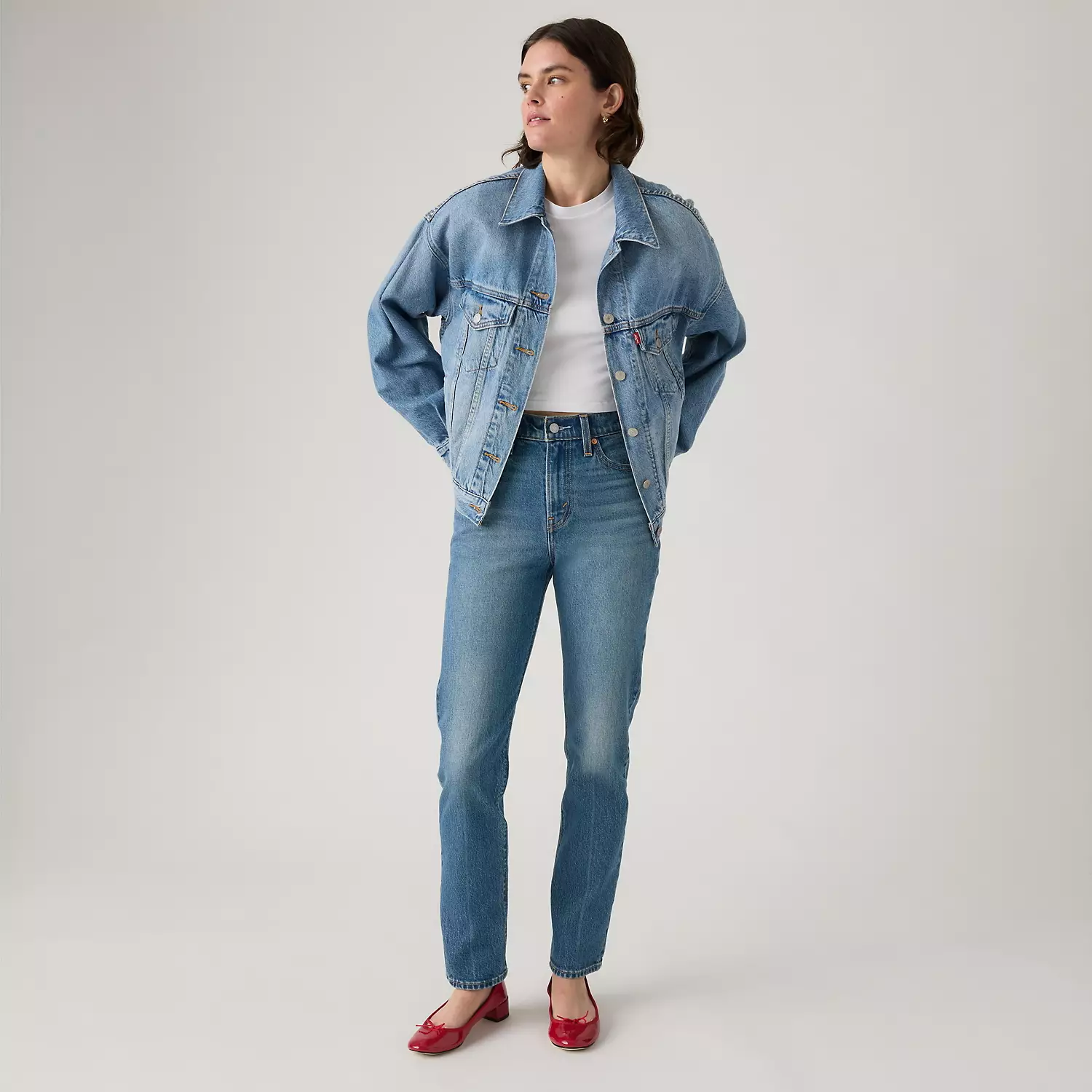 

Женские джинсы Wedgie Slim Fit Levi's, цвет City Slim - Medium Wash