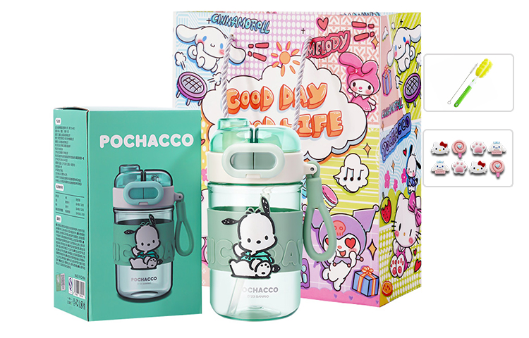 

Пластиковые стаканы для воды Sanrio, Pacha Dog (Includes Cleaning Tools + 3D Stickers + Gift Bag)