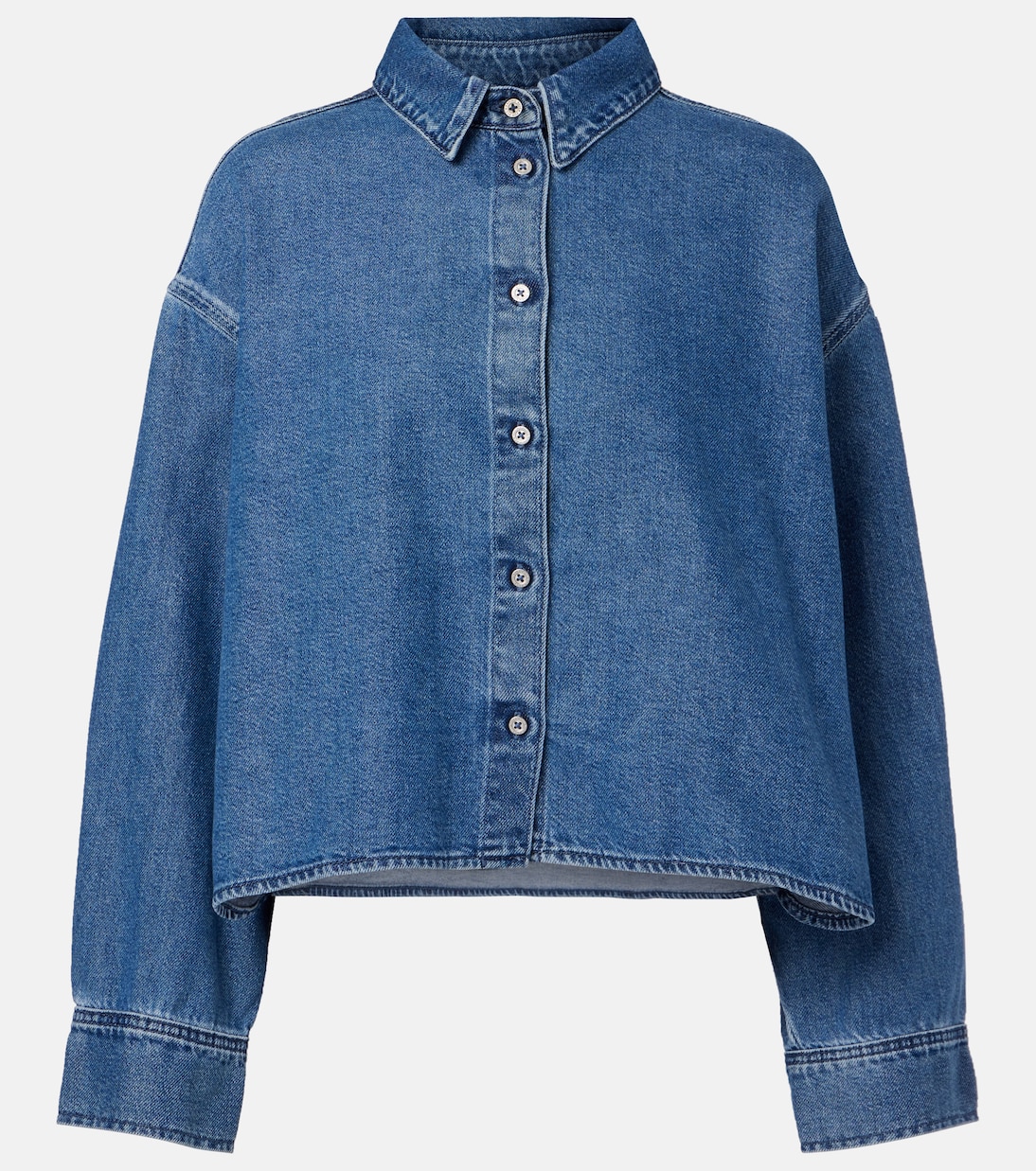 

Короткая джинсовая рубашка Nina 7 For All Mankind, Hilo