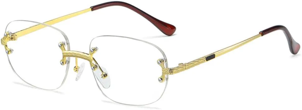 

Солнцезащитные очки MUTYNE без оправы для женщин, модные, роскошные, квадратные, в стиле стимпанк, женские, с защитой от УФ-излучения UV400, мужские, Gold